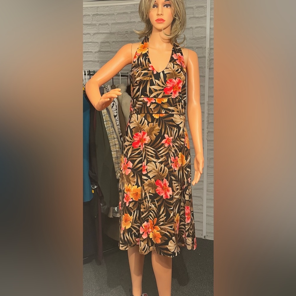 AB Studio Hawaiian Print Dress. NWOT